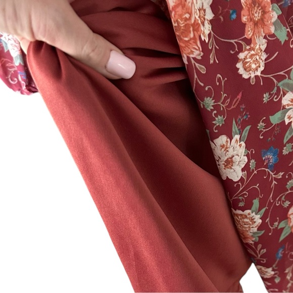 NWT Baltic Born Floral Smocked Midi Dress | Balloon Sleeves | Fall | 1X X-Large - Picture 12 of 16